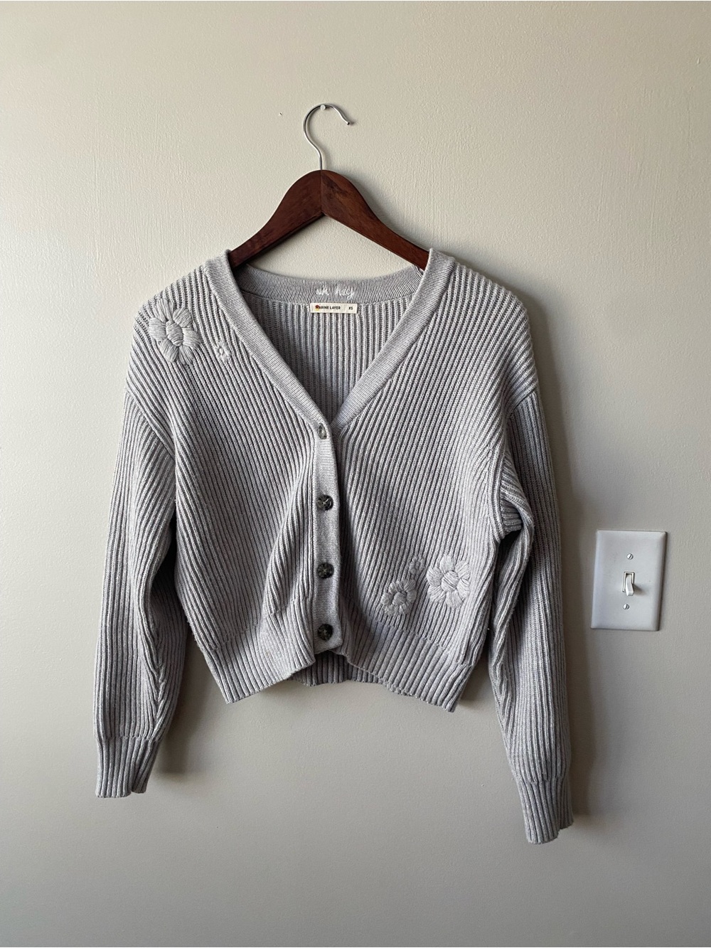 Marine Layer Grey Floral Cardigan